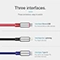 کابل تبدیل USB به لایتنینگ/USB-C/microUSB وایکینگز مدل aio-100 طول 1.2 متر